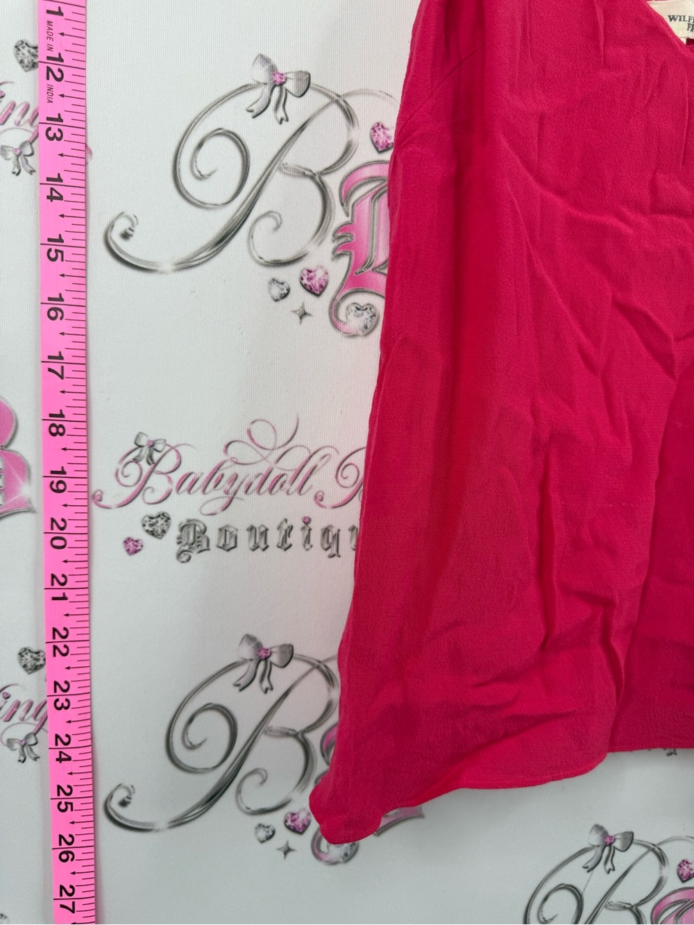 Wilfred free tank top flowy red Hot Pink Silk-Blend Cami Top - Picture 3 of 10